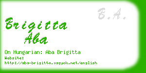 brigitta aba business card